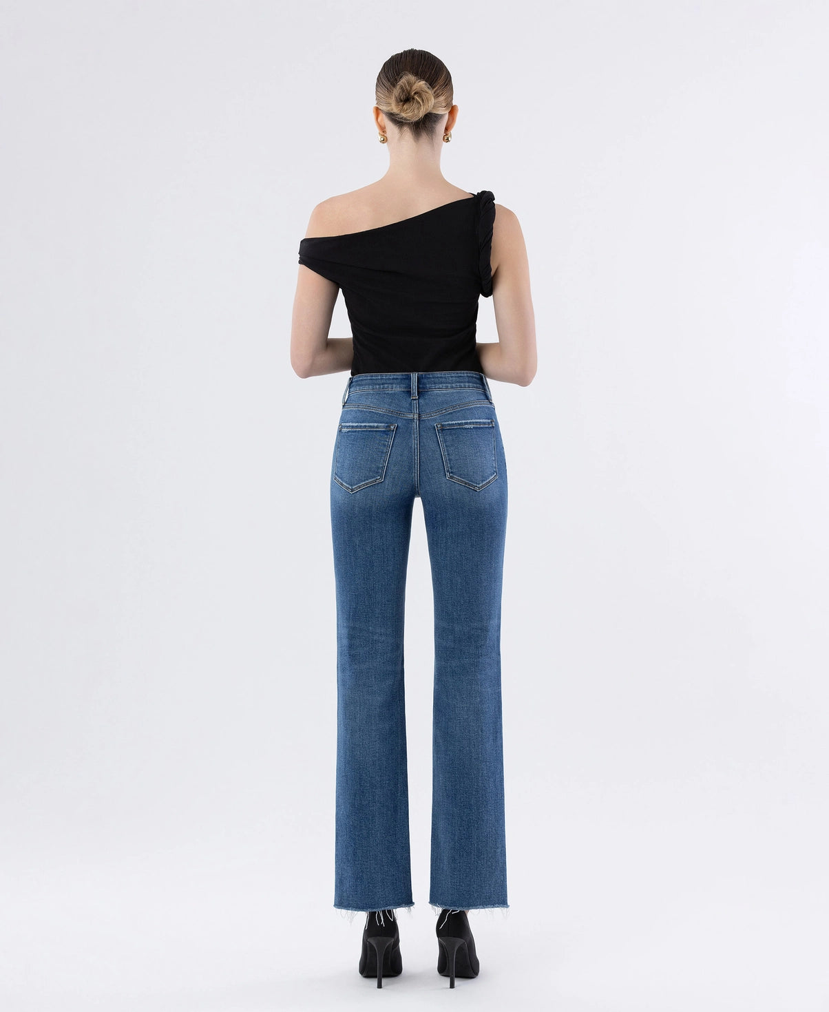 MIDNIGHT IN PARIS RAW HEM STRAIGHT JEANS