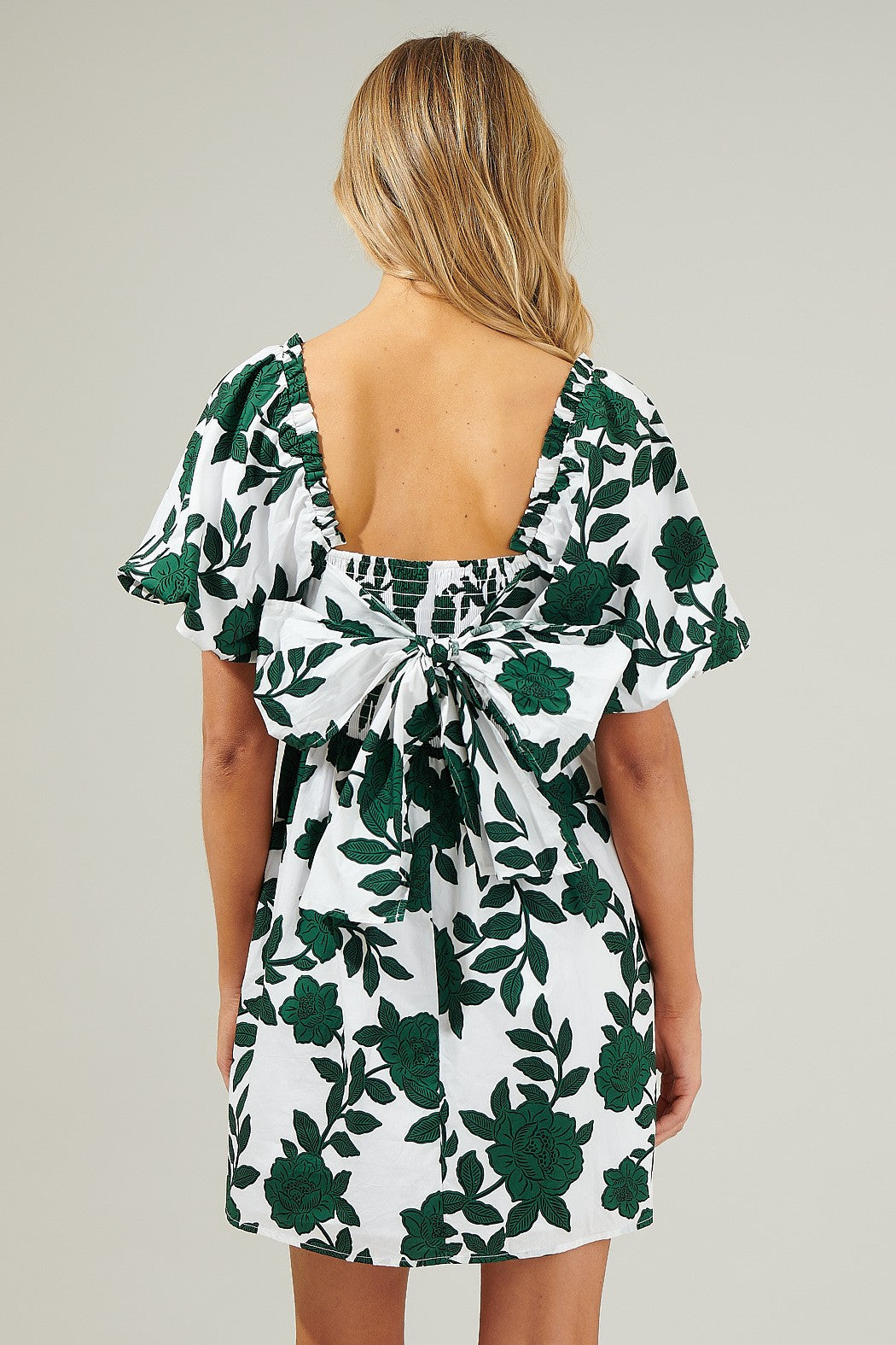 GREEN WITH FLORAL ENVY DRESS