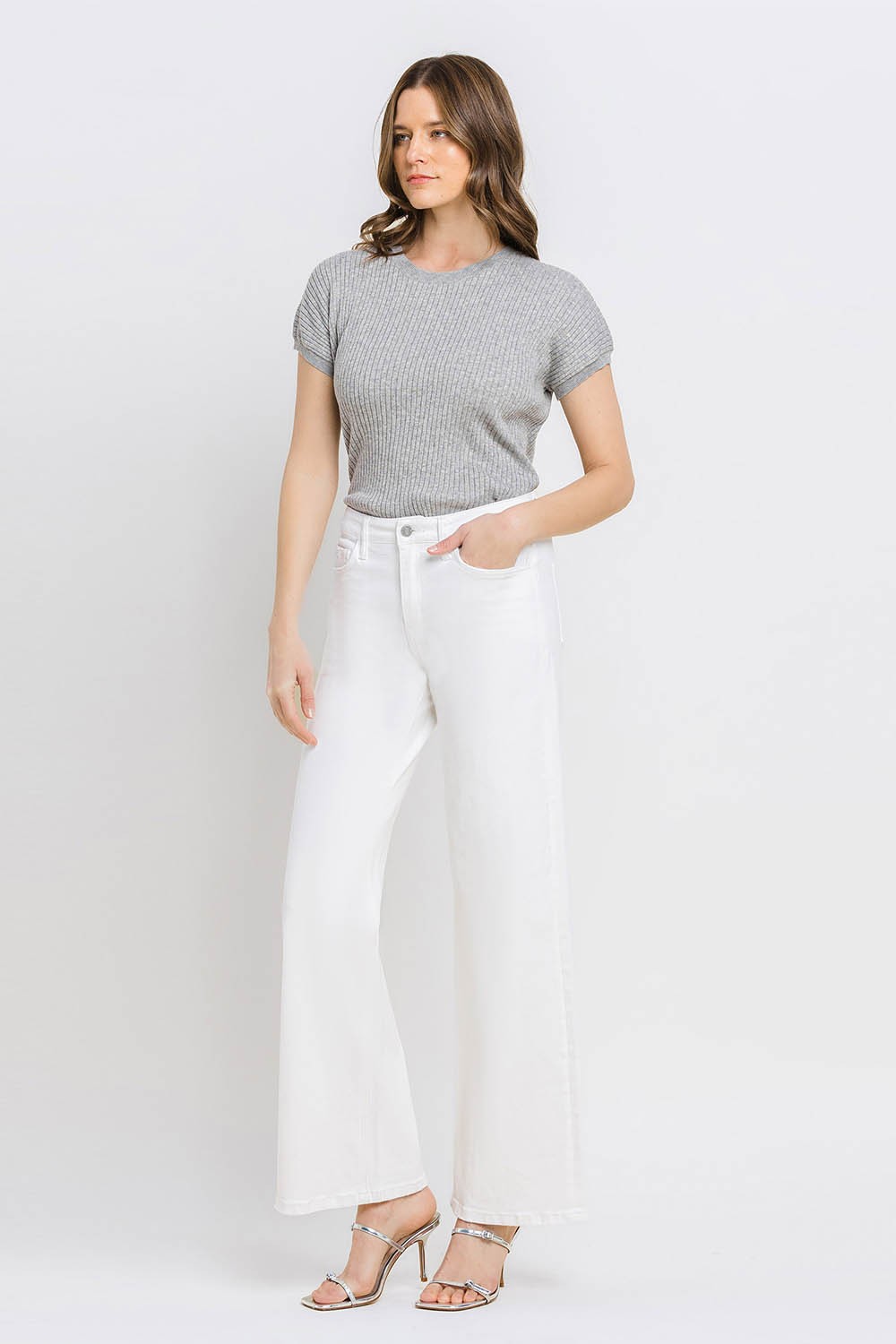 PICTURE THIS HIGH RISE WIDE LEG JEANS