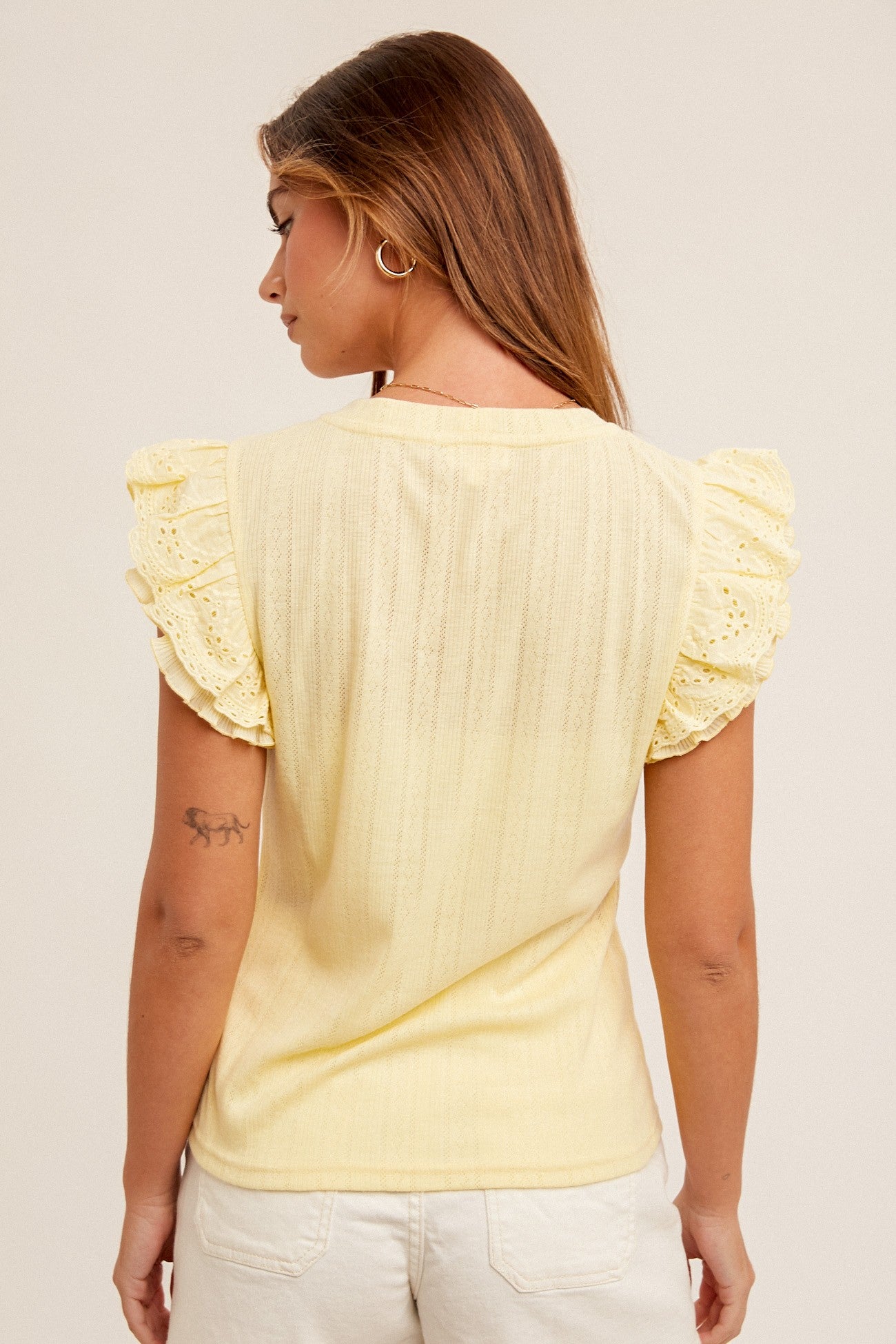 THE HALEY RUFFLE TEE