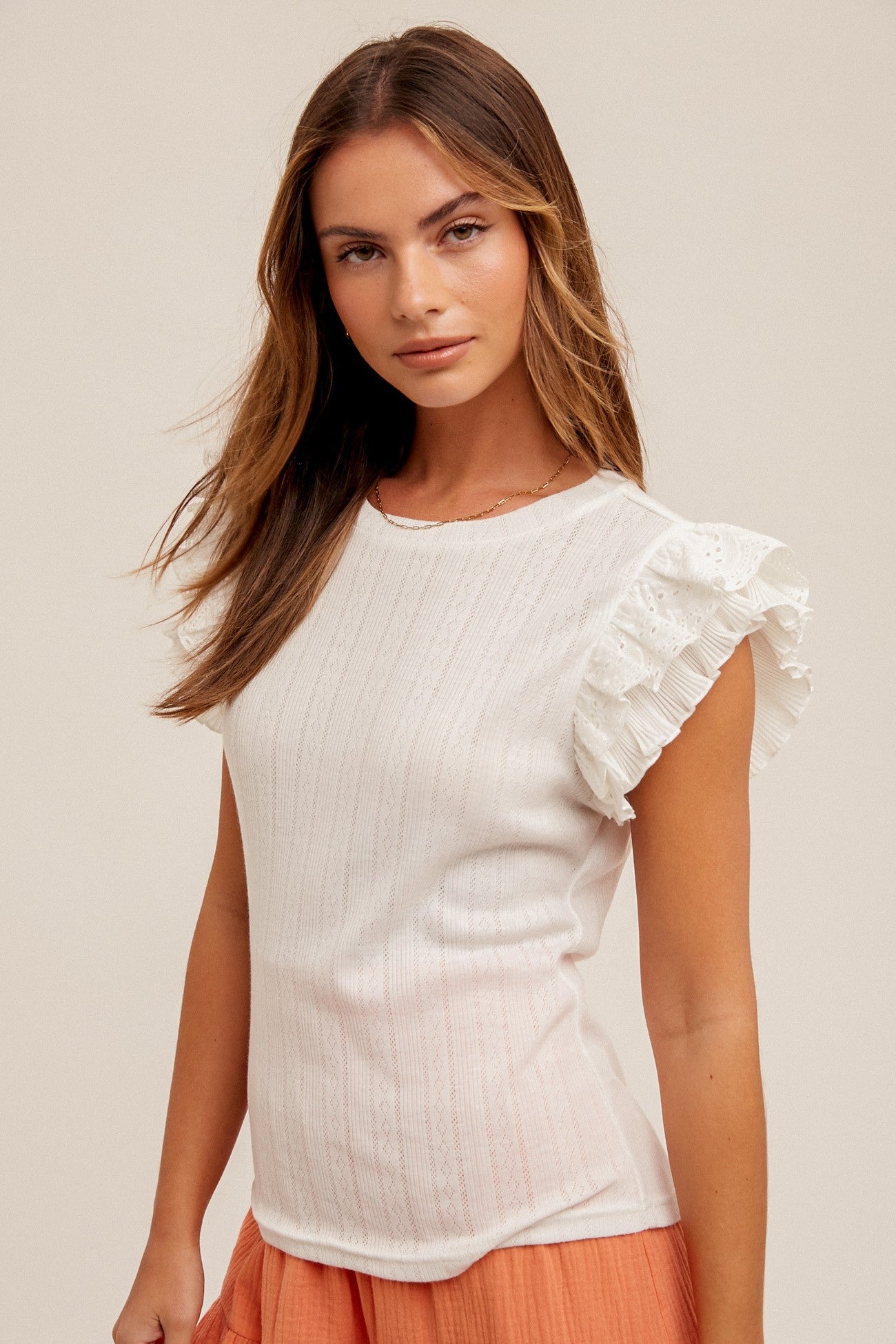 THE HALEY RUFFLE TEE