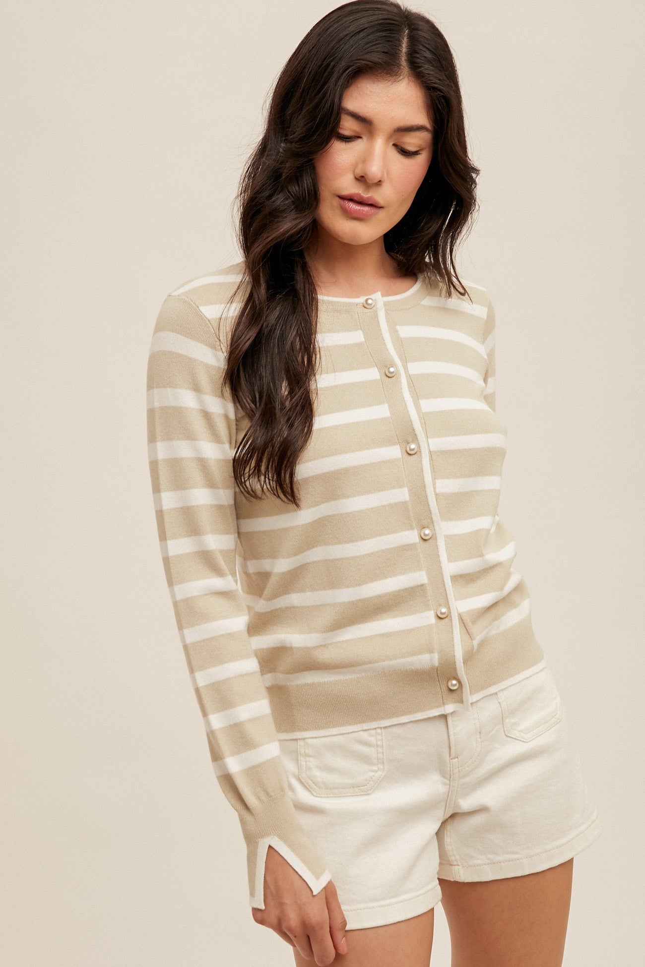 THE MALLORY PEARL CARDIGAN