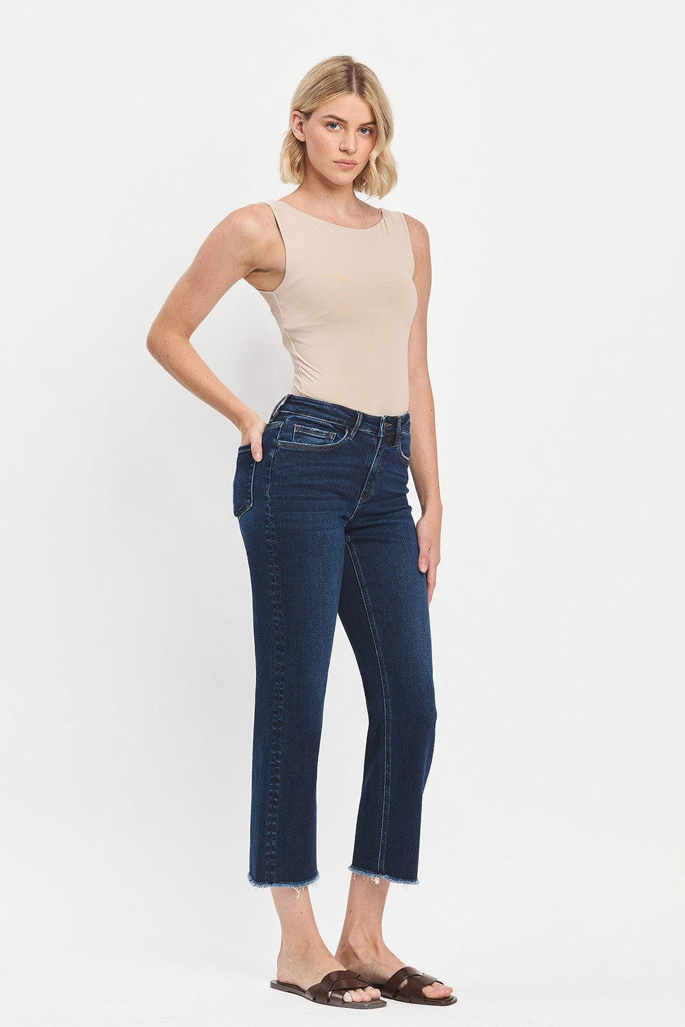 THE LUXE ANKLE STRAIGHT JEANS