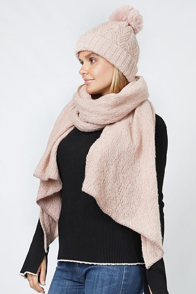 TOGETHER FOREVER HAT AND SCARF SET