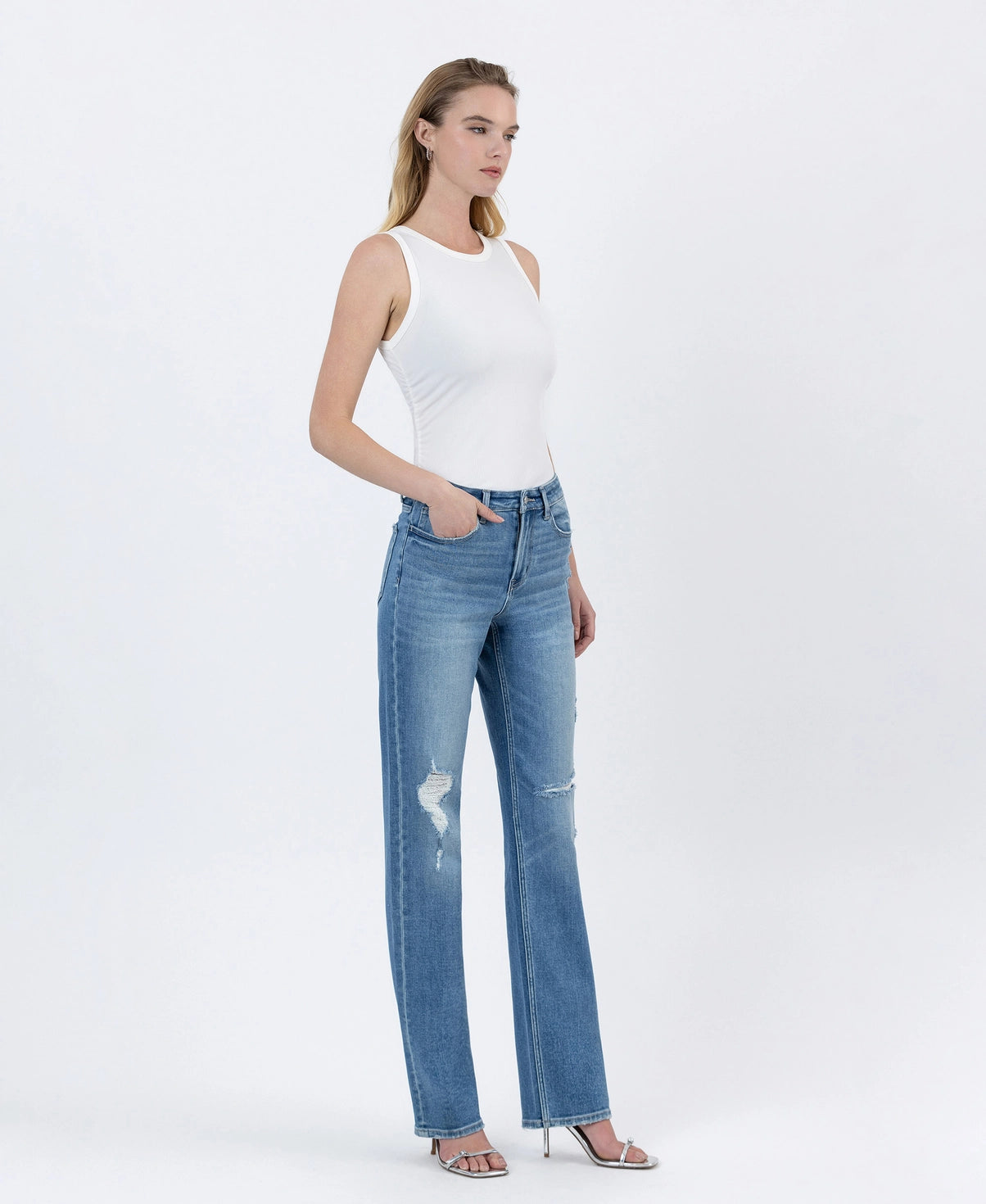 WELL BRED HIGH RISE STRAIN JEANS