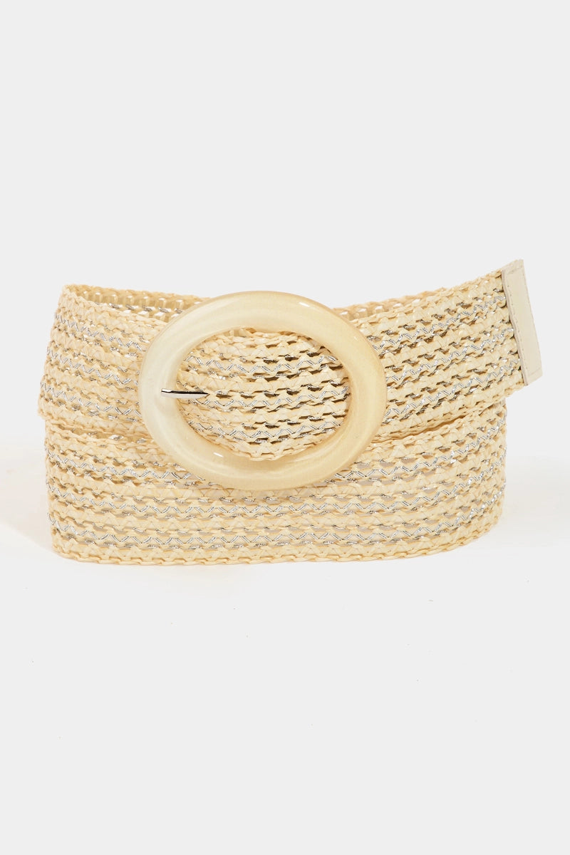 BRAIDED OVAL HOOP BELT