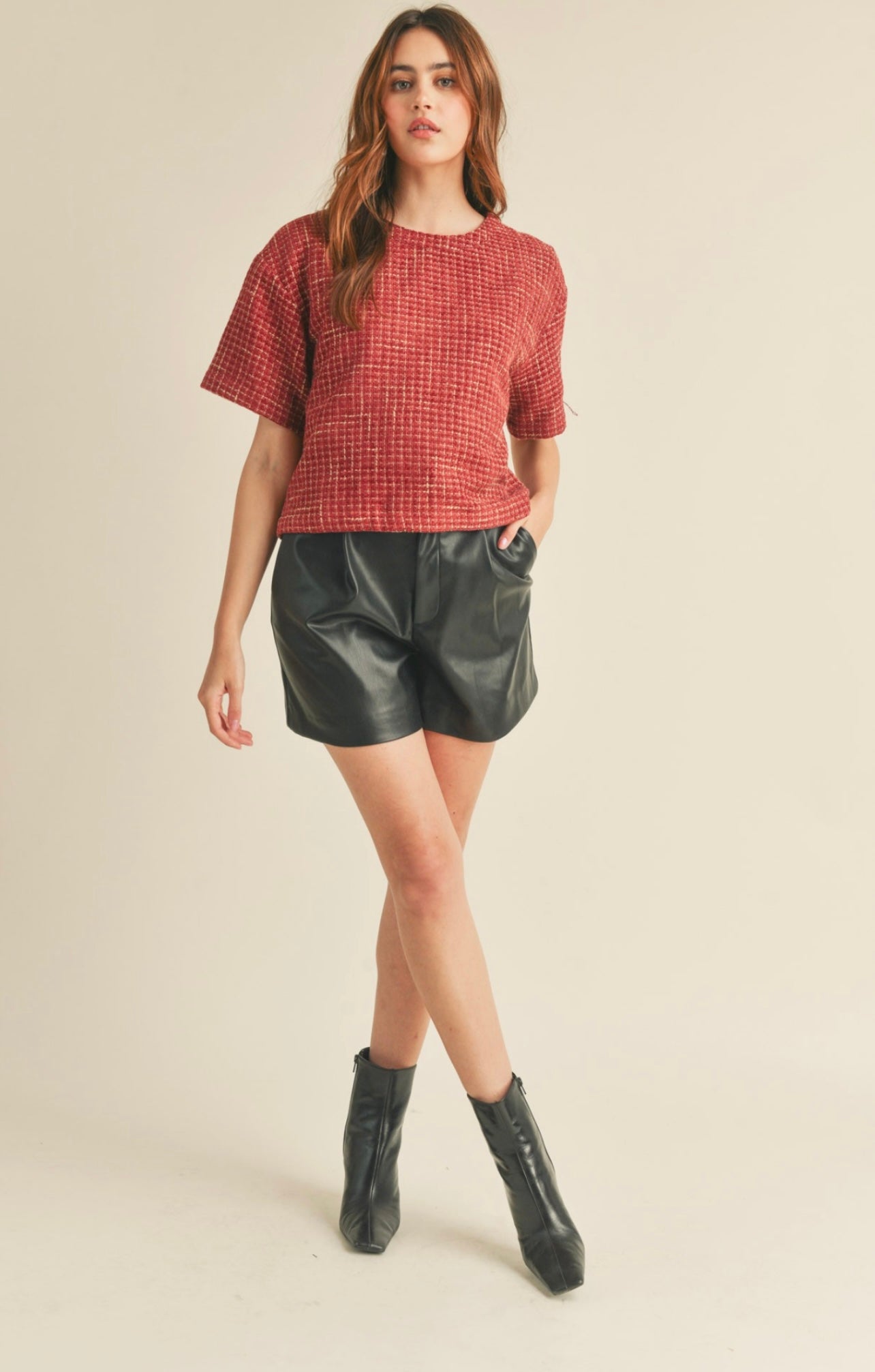 AMELIA TWEED TOP