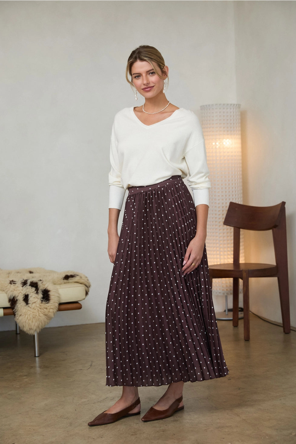 AUTUMN RISING PLEATED SKIRT