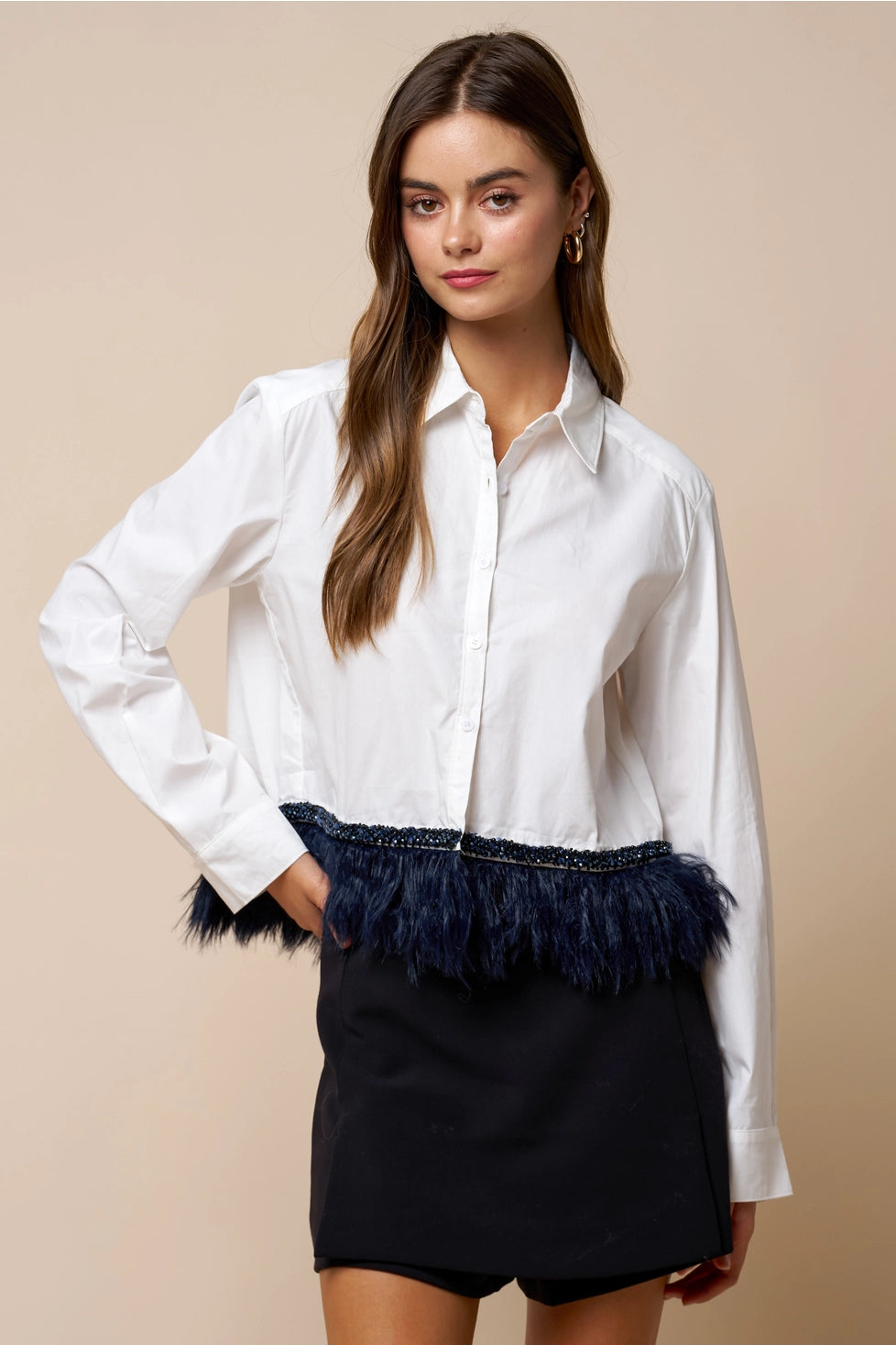 FUN IN FEATHERS BLOUSE
