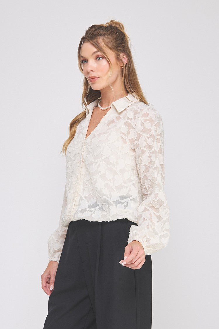 THE AUDREY JACQUARD BLOUSE